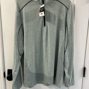 Perry Ellis Sport Heather Gray Quarter-Zip Pullover